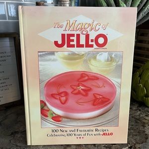 JELL-0 Vintage Cookbook, Hardcover, “The Magic of Jell-o ~ 100 years of Fun”,EUC